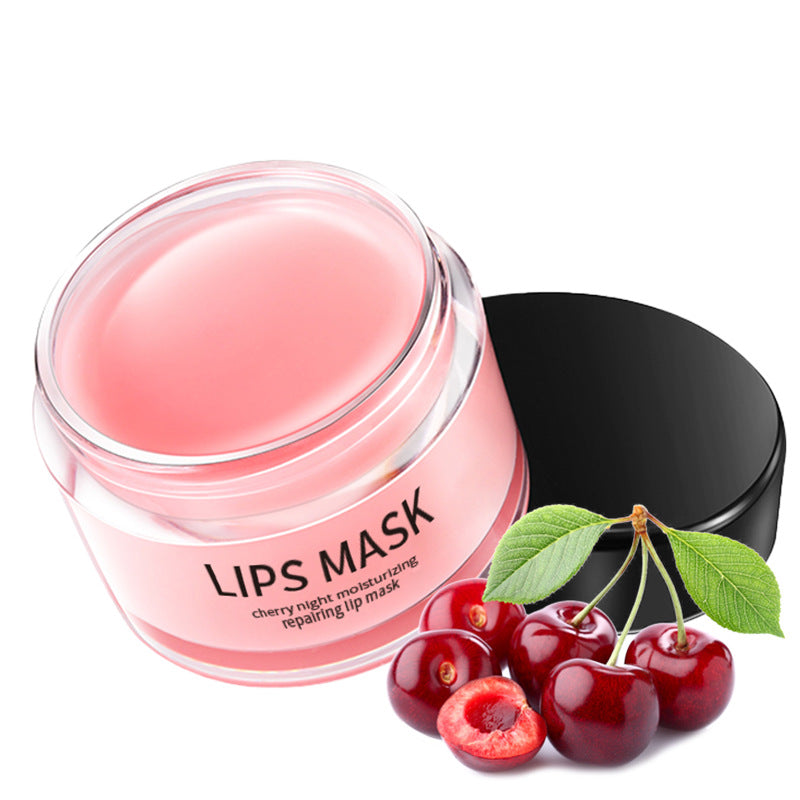 20-30g Lip Skin Care Products Moisturizing Lip in a pink jar with cherries, ideal for hydrating and repairing lips.