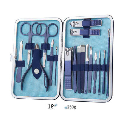 Professional Scissors Nail Clippers set including nail clippers, scissors, and other grooming tools in a compact case.