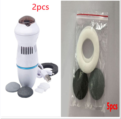 Multifunctional Electric Foot File Grinder Machine with accessories for callus removal and foot care.