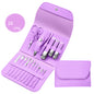 Professional Scissors Nail Clippers set including scissors, nail clippers, and grooming tools in a stylish purple case.