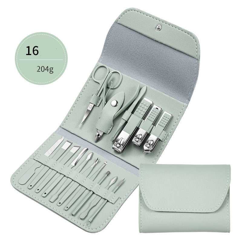 Professional Scissors Nail Clippers set showcasing a complete grooming kit with nail clippers, scissors, and tools in a stylish case.