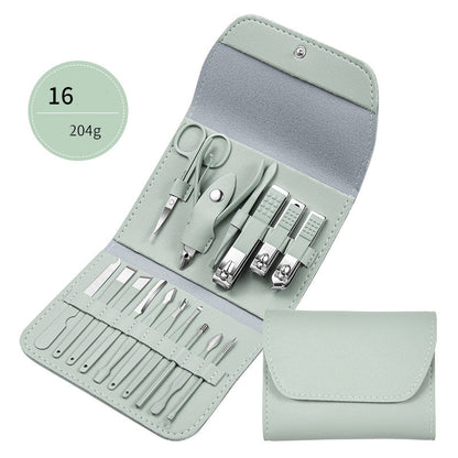Professional Scissors Nail Clippers set showcasing a complete grooming kit with nail clippers, scissors, and tools in a stylish case.